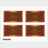 Shimmery Oranje Marble Product Labels Roos Flower (Vel)
