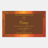 Shimmery Oranje Marble Product Labels Roos Flower (Voorkant)
