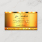 Shimmery Oranje Mousserend Glitter Stars Monogram Visitekaartje (Achterkant)