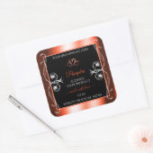 Shimmery Oranje Red Black Product Labels Ornamente (Envelop)