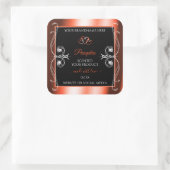 Shimmery Oranje Red Black Product Labels Ornamente (Tas)