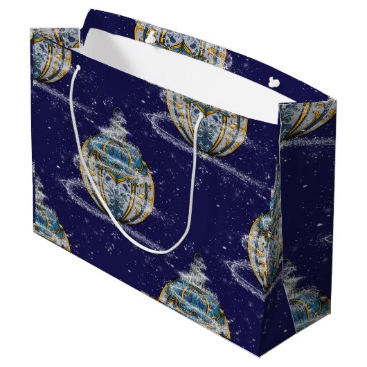 Shimmery Ornament Groot Cadeauzakje (Achterkant Gekanteld)