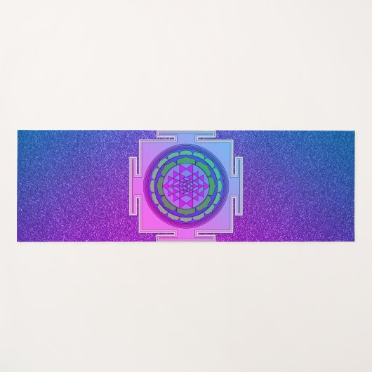 Shimmery Paars en Pink Yantra Yogamat (Voorkant (horizontaal))