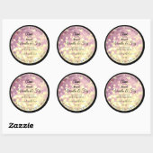 Shimmery Paars Gold Glitter Logo Labels (Vel)