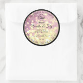 Shimmery Paars Gold Glitter Logo Labels (Tas)