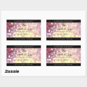 Shimmery Paars Gold Glitter Logo Labels