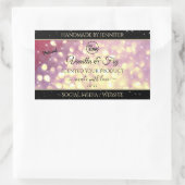 Shimmery Paars Gold Glitter Logo Labels