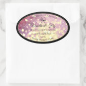 Shimmery Paars Gold Glitter Logo Labels (Tas)