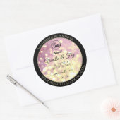 Shimmery Paars Gold Glitter Logo Labels (Envelop)