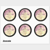 Shimmery Paars Gold Glitter Logo Labels (Vel)