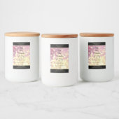 Shimmery Paars Gold Glitter Logo Labels Voedselcontainer Etiket (Flessen)