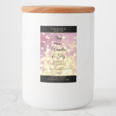 Shimmery Paars Gold Glitter Logo Labels Voedselcontainer Etiket (Voorkant)