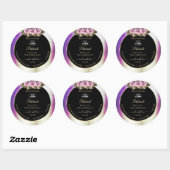 Shimmery Paars Marble Black Product Labels Logo (Vel)