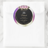 Shimmery Paars Marble Black Product Labels Logo (Tas)