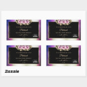 Shimmery Paars Marble Black Product Labels Logo