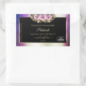Shimmery Paars Marble Black Product Labels Logo