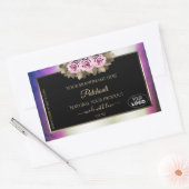 Shimmery Paars Marble Black Product Labels Logo (Envelop)