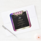 Shimmery Paars Marble Black Product Labels Logo (Envelop)