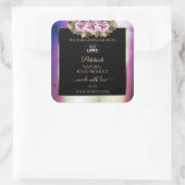 Shimmery Paars Marble Black Product Labels Logo (Tas)