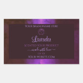 Shimmery Paars Marble Product Labels Roos Flower (Voorkant)