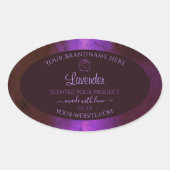 Shimmery Paars Marble Product Labels Roos Flower (Voorkant)