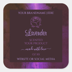 Shimmery Paars Marble Product Labels Roos Flower