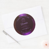 Shimmery Paars Marble Product Labels Roos Flower (Envelop)
