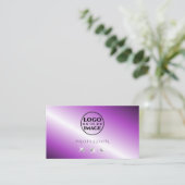 Shimmery Paars Silver Sparking Diamonds Voeg Logo  Visitekaartje (Staand voorkant)
