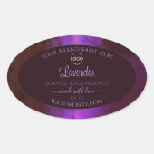 Shimmery Paarse Marble Elegant Product Labels Logo (Voorkant)