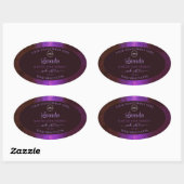 Shimmery Paarse Marble Elegant Product Labels Logo (Vel)