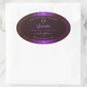 Shimmery Paarse Marble Elegant Product Labels Logo (Tas)