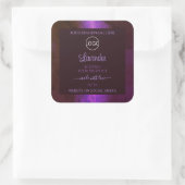 Shimmery Paarse Marble Elegant Product Labels Logo (Tas)