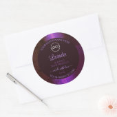 Shimmery Paarse Marble Elegant Product Labels Logo (Envelop)