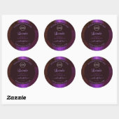 Shimmery Paarse Marble Elegant Product Labels Logo (Vel)