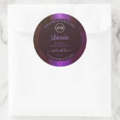 Shimmery Paarse Marble Elegant Product Labels Logo (Tas)