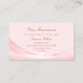 Shimmery Pastel Roze met Logo en Sparkle Diamond Visitekaartje (Achterkant)