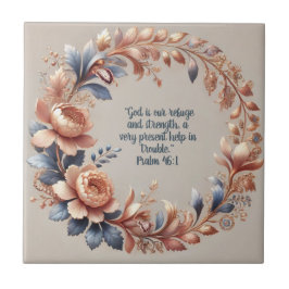 Shimmery Peach en Blue Pastel Tegeltje