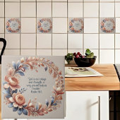 Shimmery Peach en Blue Pastel Tegeltje