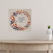 Shimmery Peach en Blue Pastel  vers Poster
