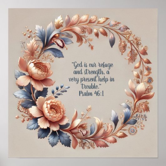 Shimmery Peach en Blue Pastel  vers Poster (Voorkant)