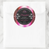 Shimmery Pink Black Product Labels diamanten Heart (Tas)