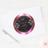 Shimmery Pink Black Product Labels Diamonds Logo (Envelop)