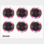 Shimmery Pink Black Product Labels Diamonds Logo (Vel)