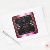 Shimmery Pink Black Product Labels Diamonds Logo (Envelop)