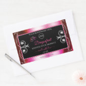 Shimmery Pink Black Product Labels Diamonds Logo (Envelop)