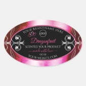 Shimmery Pink Black Product Labels Diamonds Logo (Voorkant)