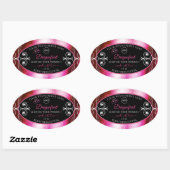 Shimmery Pink Black Product Labels Diamonds Logo (Vel)
