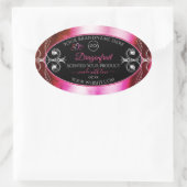 Shimmery Pink Black Product Labels Diamonds Logo (Tas)