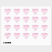 Shimmery Pink Glitter Dust Hart Sticker (Vel)