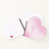 Shimmery Pink Glitter Dust Heart Notitieboek (Binnen)